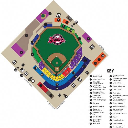 Regions Field Seating Chart