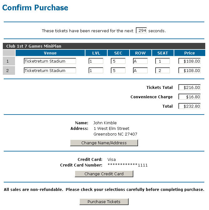 Buying Ticket Packages
