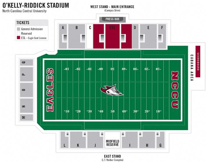 O Riddick Stadium Seating Chart